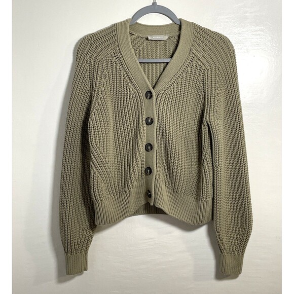 Everlane Sweaters - Everlane The Texture Cotton Women's Cardigan Cotton Blend Size Small Preppy